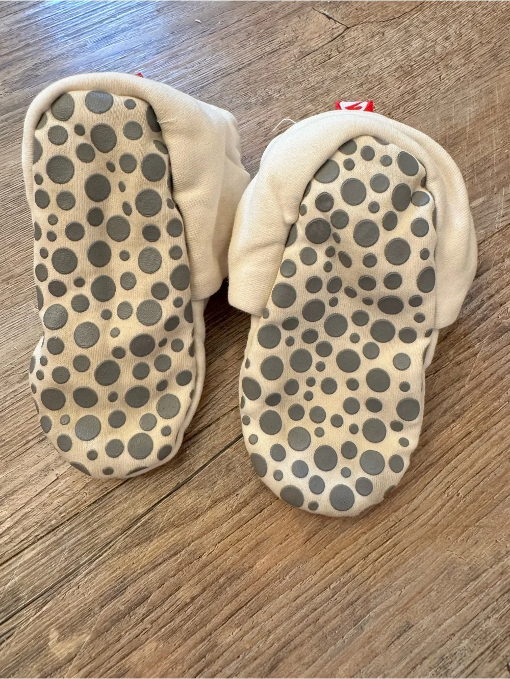 Zutano Cream Soft Baby Booties with Fold-Over Cuffs